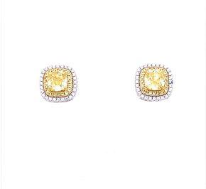 Diana Canary Crystaline Earrings