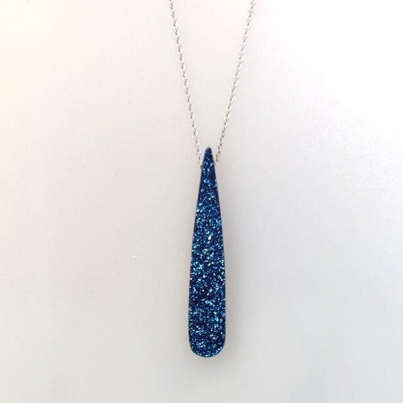 Tear Drop Cobalt Blue Druzy Pendant