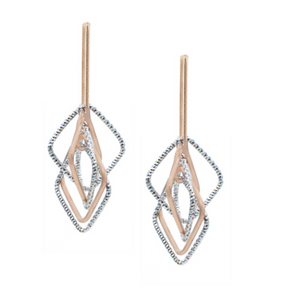 Layered Square 3-D Earrings