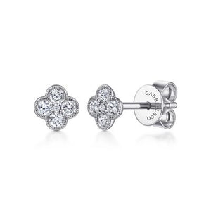 Diamond Flower Earrings