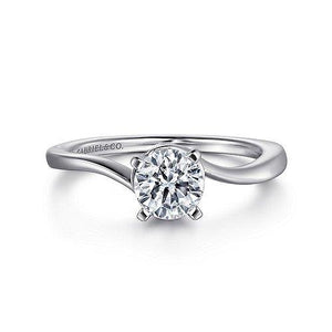 Diamond Swirl Engagement Ring