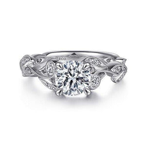 Diamond Floral Engagement Ring