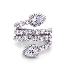 Elizabeth White Crystaline Ring