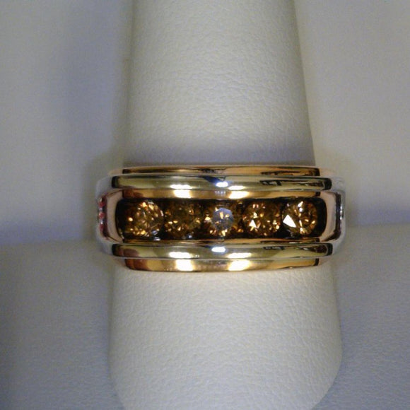 Gent's Cognac Diamond Ring