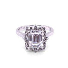 Grace White Crystaline Ring