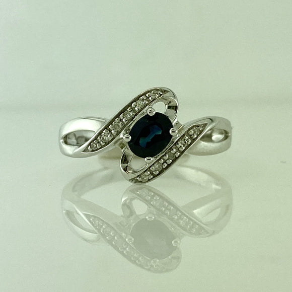 Sapphire Double Infinity Design Ring