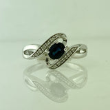 Sapphire Double Infinity Design Ring