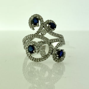 Sapphire Swirl Ring