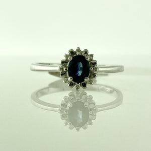 Sapphire Halo Ring