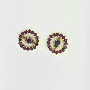 Ruby Stud Earrings with Jackets