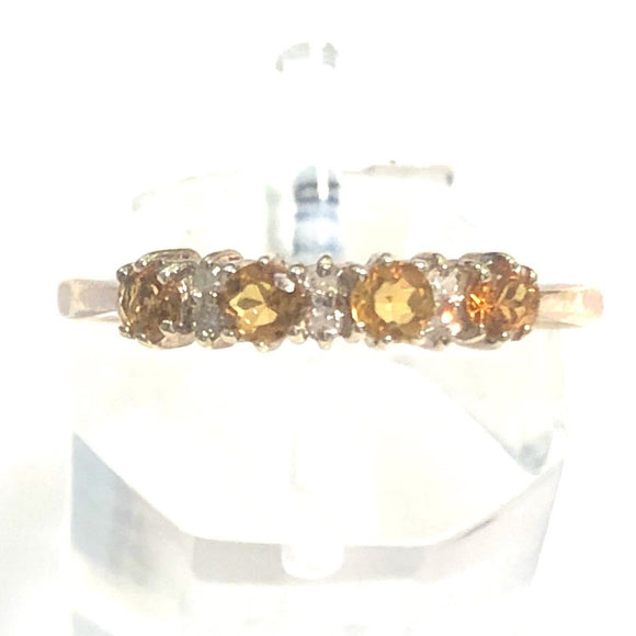 Citrine and Diamond Band