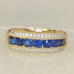 Sapphire and Diamond Band