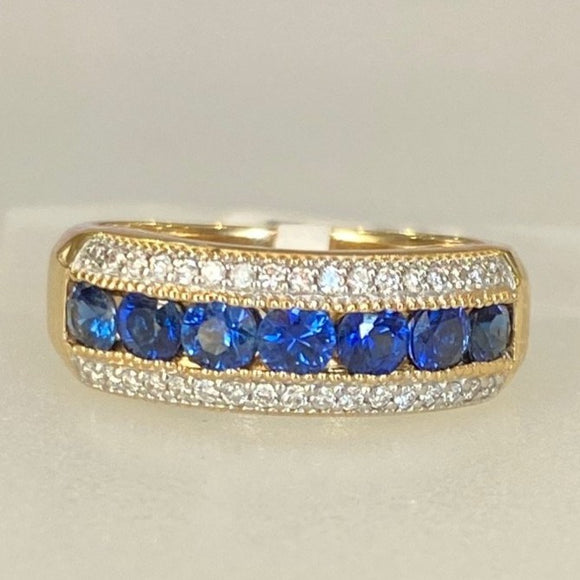 Sapphire and Diamond Band