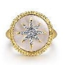 Mother of Pearl Diamond Ring