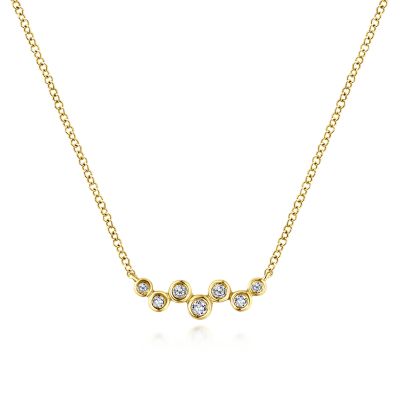 Diamond Bubble Bar Necklace