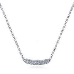 Pave Diamond Bar Necklace