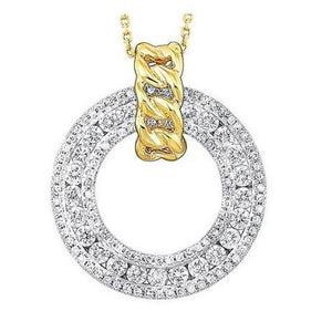 Open Circle Diamond Pendant