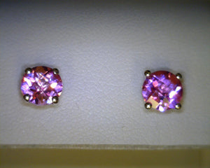 Pink Sapphire Studs