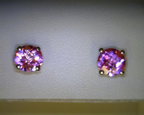 Pink Sapphire Studs