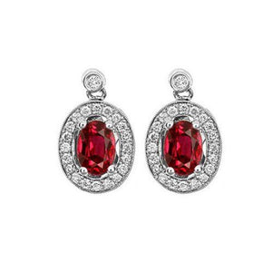 Ruby & Diamond Earrings