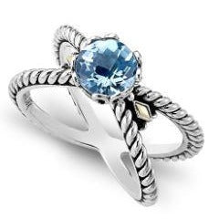 Blue Topaz X Glow Ring