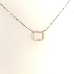 Rectangular Shaped Diamond Necklace