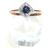 Sapphire Diamond Shaped Ring