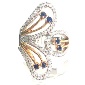 Sapphire Paisley Ring