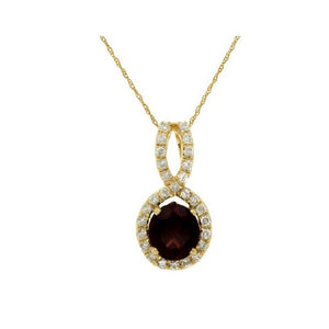 Garnet and Diamond Pendant