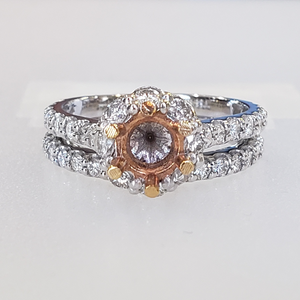 14K White Gold Diamond Wedding Set