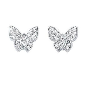 Diamond Butterfly Earrings