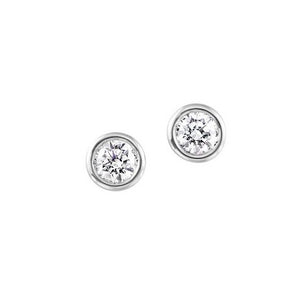 Diamond Bezel Stud Earrings