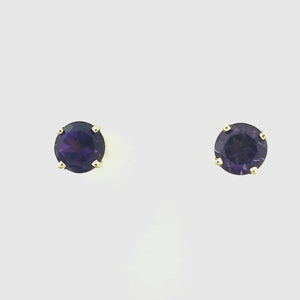 Amethyst Stud Earrings