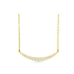 Diamond Curved Bar necklace