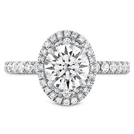 Juliette Oval Diamond Halo Engagement ring