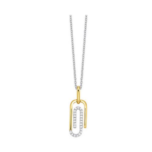 Diamond Paperclip Pendant