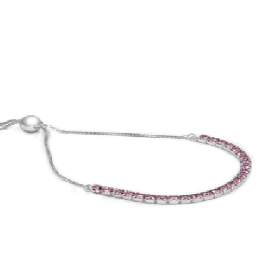 Pink Crystalline Bolo Bracelet