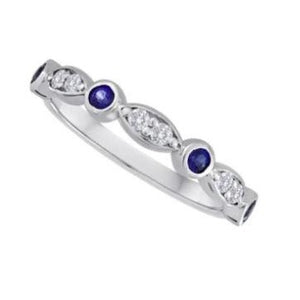 Sapphire and Diamond Band