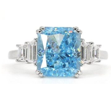 Blue Crystalline Ring