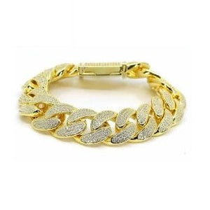 Yellow Gold White Crystalline Bracelet