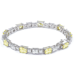 Yellow and White Crystalline Bracelet