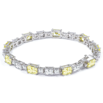 Yellow and White Crystalline Bracelet